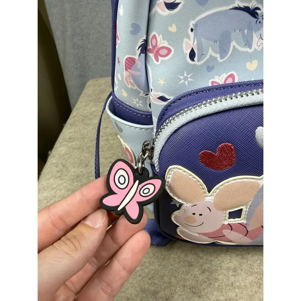 Loungefly Disney Winnie the Pooh Eeyore and Piglet Butterfly Mini Backpack
